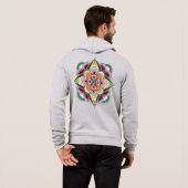 Tiger Dragon Mandala Unisex Zip Hoodie (Schwarz voll)