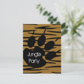 Tiger-Druck-Einladungen Einladung (Stehend Vorderseite)