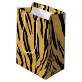 Tiger-Druck-Geschenk-Tasche Mittlere Geschenktüte (Rückseite Schrägansicht)
