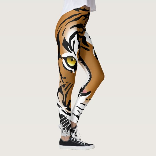 Tiger-Druck-Leggings Leggings (Rechts)