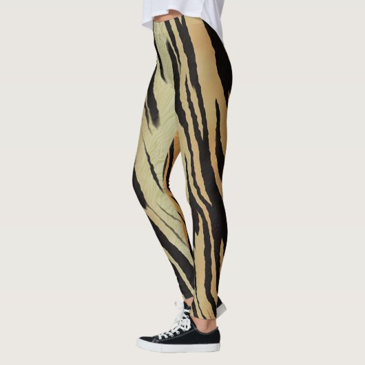 Tiger-Druck-Leggings Leggings (Links)