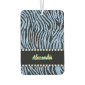 Tiger-Druck mit Monogramm Autolufterfrischer (Rückseite)