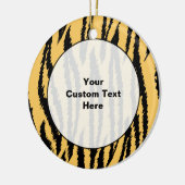 Tiger-Druck-Muster. Orange und Schwarzes Keramikornament (Links)