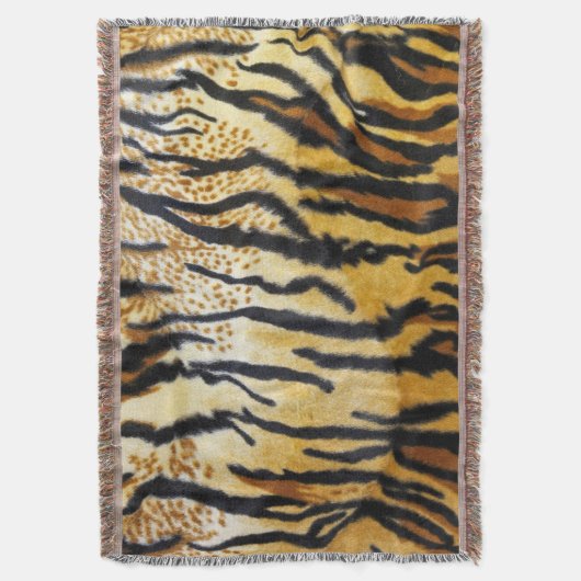 TIGER DRUCKTHROW BLANKET DECKE (Vorderseite Vertikal)