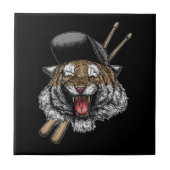 Tiger Drummer Fliese (Vorderseite)