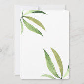 Tiger Dschungel Mama & Baby Eucalyptus Baby Dusche Einladung (Rückseite)