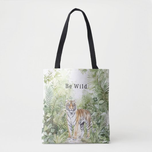 Tiger Dschungel Sei Wild Tasche (Vorderseite)