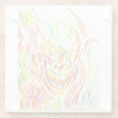 Tiger-Dschungel-Sommer Glasuntersetzer (Rückseite)