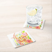 Tiger-Dschungel-Sommer Rechteckiger Pappuntersetzer (Vor Ort)