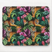 Tiger Dschungel-Träume Nahtloses Oberflächenmuster Mousepad (Vorne)