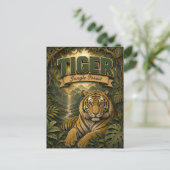 Tiger Dschungelwald POPCUT Postkarte (Stehend Vorderseite)
