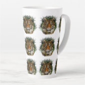 Tiger durch Gras schälen Milchtasse (Rechte Ecke)