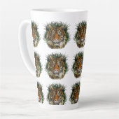 Tiger durch Gras schälen Milchtasse (Linke Ecke)