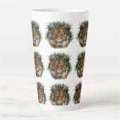 Tiger durch Gras schälen Milchtasse (Vorderseite)