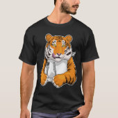 Tiger Eating Gabel T-Shirt (Vorderseite)