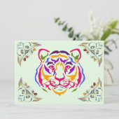 Tiger-Einladung Einladung (Stehend Vorderseite)