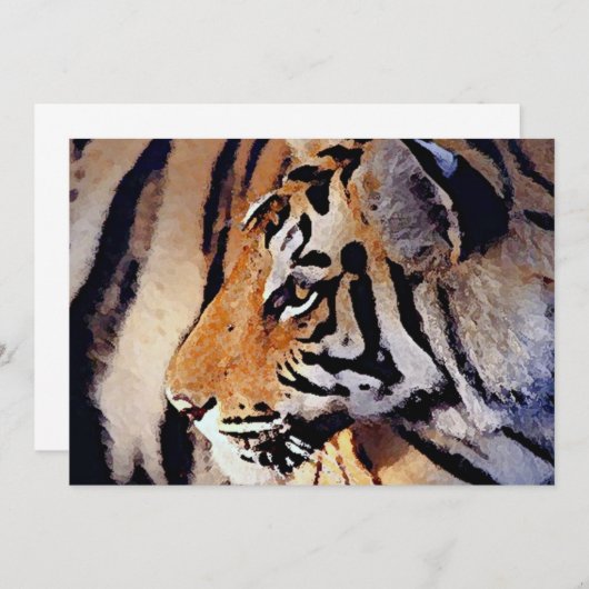 Tiger-Einladung Einladung (Vorne/Hinten)