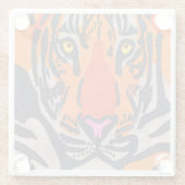 Tiger (einzeln) - Glasuntersetzer (Rückseite)