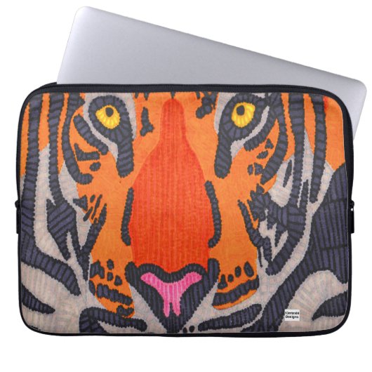 Tiger (einzeln) - Laptop-Hülle Laptopschutzhülle (Vorderseite)