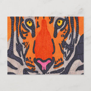 Tiger (einzeln) - Postkarte