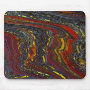 Tiger-Eisen in Rot, Gelb, Blau Mousepad