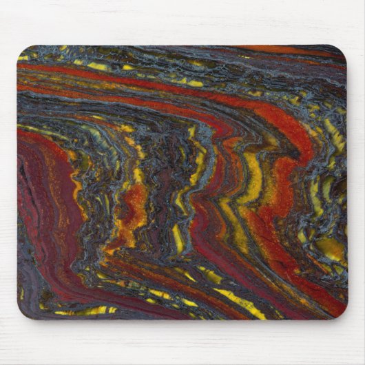 Tiger-Eisen in Rot, Gelb, Blau Mousepad (Vorne)