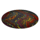 Tiger-Eisen in Rot, Gelb, Blau Schneidebrett (Ecke)