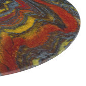 Tiger-Eisen in Rot, Gelb, Blau Schneidebrett (Ecke)