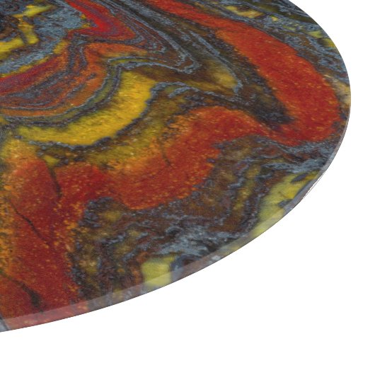 Tiger-Eisen in Rot, Gelb, Blau Schneidebrett (Ecke)