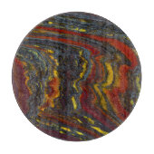 Tiger-Eisen in Rot, Gelb, Blau Schneidebrett (Vorderseite)