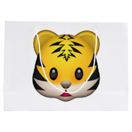 Tiger - Emoji Große Geschenktüte (Rückseite)