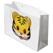 Tiger - Emoji Große Geschenktüte (Rückseite Schrägansicht)