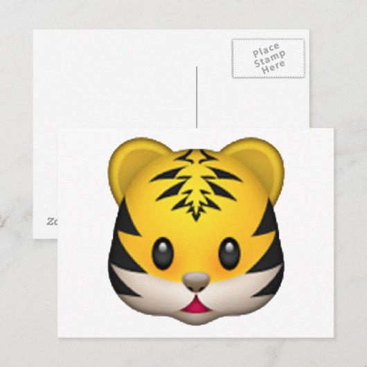 Tiger - Emoji Postkarte (Vorne/Hinten)