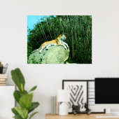 Tiger entspannend poster (Heimbüro)