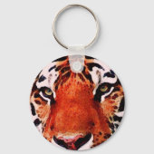 Tiger Eyes Custom Basic Button Schlüsselanhänger (Vorderseite)