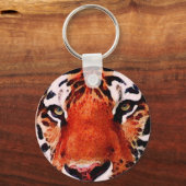 Tiger Eyes Custom Basic Button Schlüsselanhänger (Vorderseite)