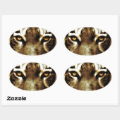 Tiger Eyes Custom Oval Stickers (Blatt)