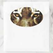 Tiger Eyes Custom Oval Stickers (Tasche)