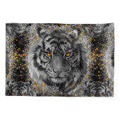 Tiger Eyes - farbenfroher Tiger-Pillowcase Kissenbezug (Rückseite)