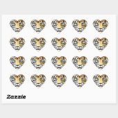Tiger Eyes Heftsticker Herz-Aufkleber (Blatt)
