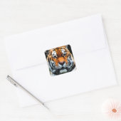 Tiger Eyes Inspiration Quadratischer Aufkleber (Umschlag)
