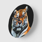 Tiger Eyes Inspiration Runde Wanduhr (Winkel)
