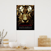 Tiger Eyes Leadership Motivierend Inspiration Poster (Küche)