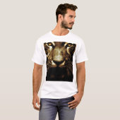 Tiger Eyes Men's Basic White T - Shirt (Vorne ganz)