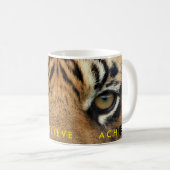 Tiger Eyes Motivierend Erfolgsvorgabe Kaffeetasse (VorderseiteRechts)