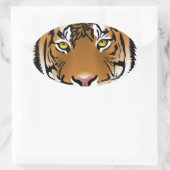 Tiger Eyes Ovaler Aufkleber (Tasche)