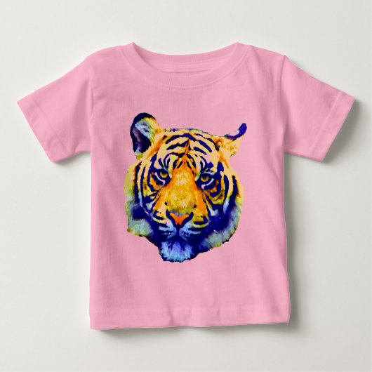 Tiger Eyes Pop Art Baby T-shirt (Vorderseite)