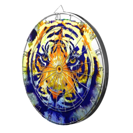Tiger Eyes Pop Art Dartscheibe (Vorderseite rechts)