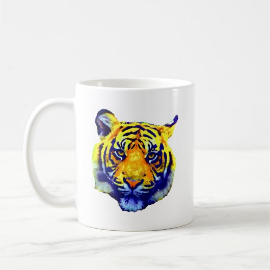Tiger Eyes Pop Art Kaffeetasse (Links)