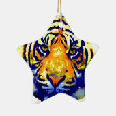 Tiger Eyes Pop Art Keramik Ornament (Rechts)